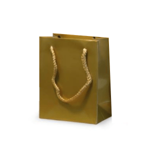 Sacos Papel Asa Cordão Dourados | Sacos Asa de cordão | Shopper