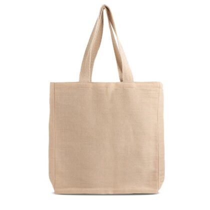 Saco de Asas em Juta e Algodão – 37x40x9cm